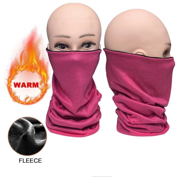 Winter Fleece Neck Gaiter Keep Warm Scarf Face Mask Windproof Thermal Bandana - Picture 1 of 3